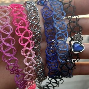 Claire’s stretchy choker necklaces. Set of 6